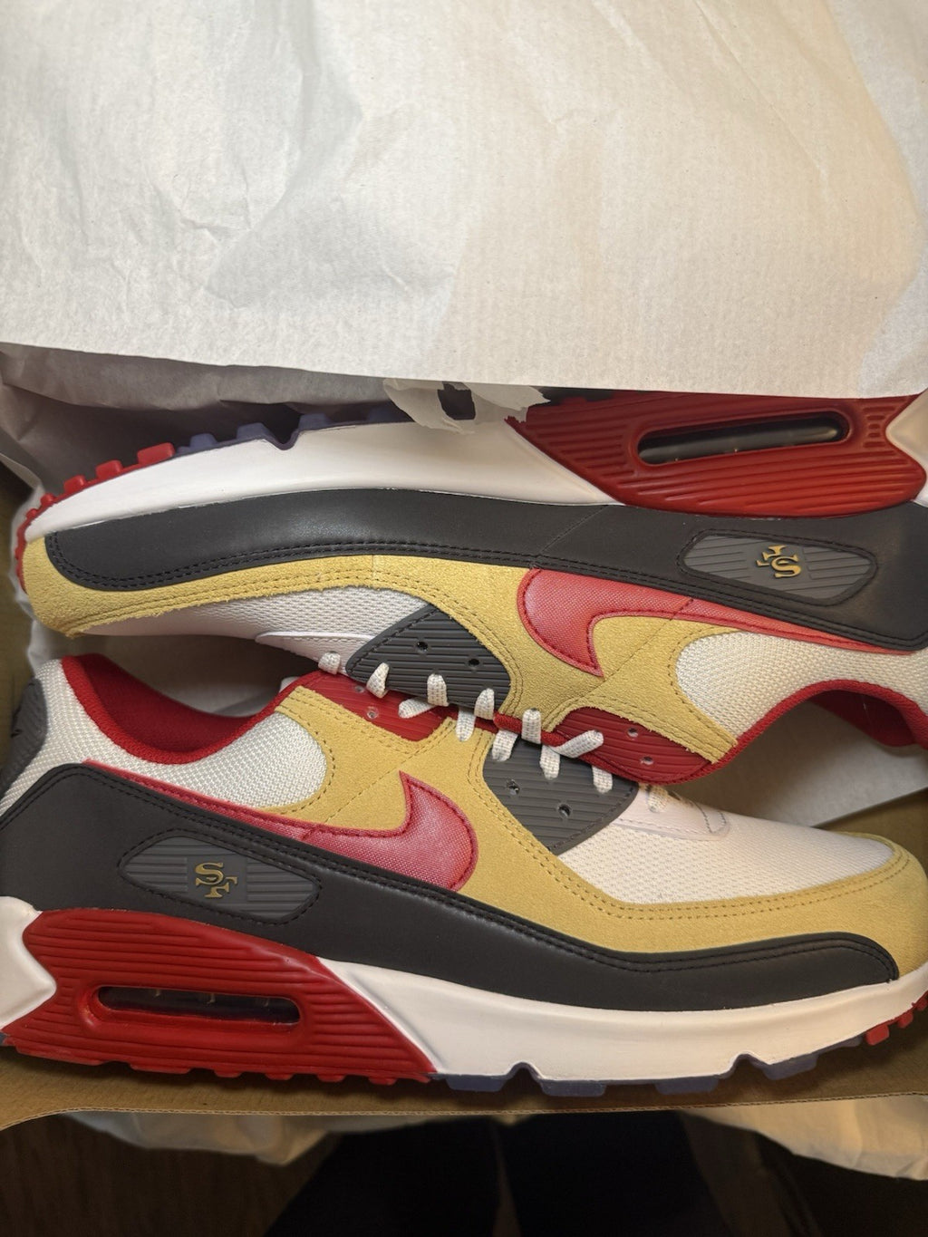 Nike Air Max 90 San Francisco 49ers Special Edition Mens Very Limited SZ 15