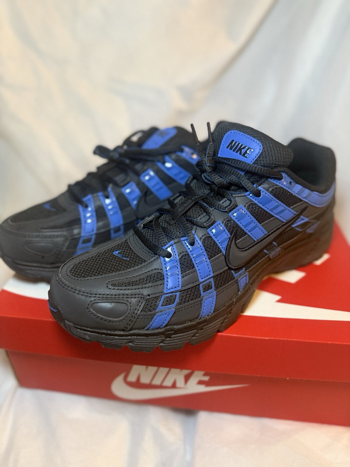 Men's Size 12 NIKE P-6000 Court Blue Black Anthracite Shoe HV6904-401 NEW