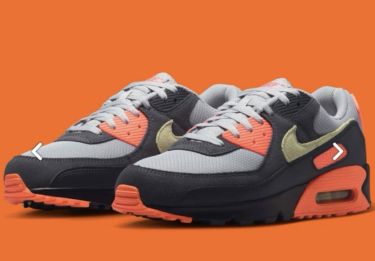 NIB Nike Air Max 90 Hyper Crimson Dark Smoke Grey DM0029-108 Men's Size 8.5-12
