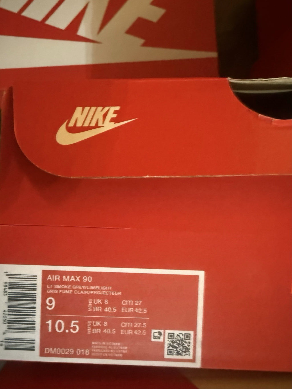 NIB Nike Air Max 90 Hyper Crimson Dark Smoke Grey DM0029-108 Men's Size 8.5-12