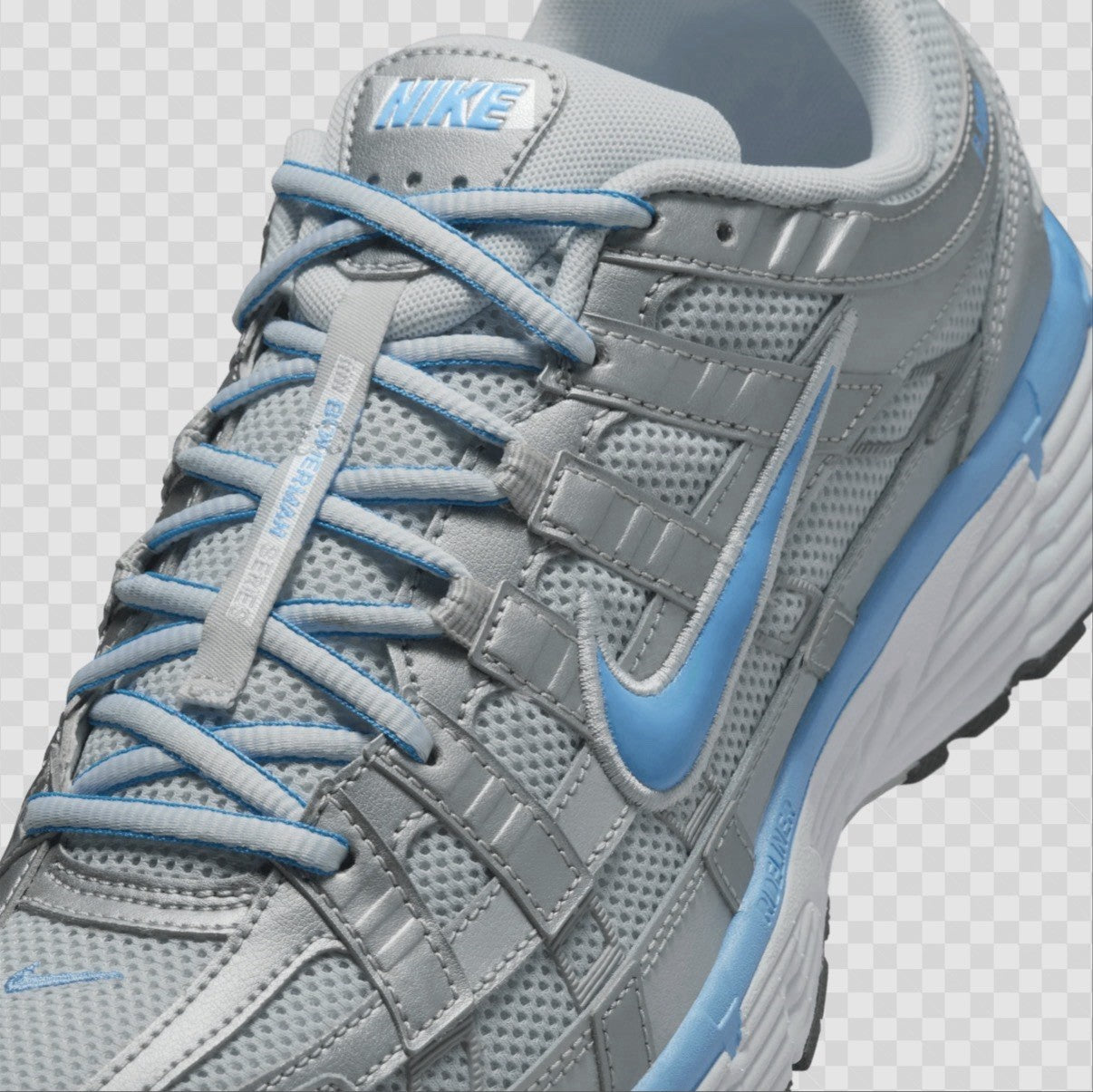 Nike P-6000 Platinum Silver University Blue Sneakers/Shoes CD6404025 Men's Sizes