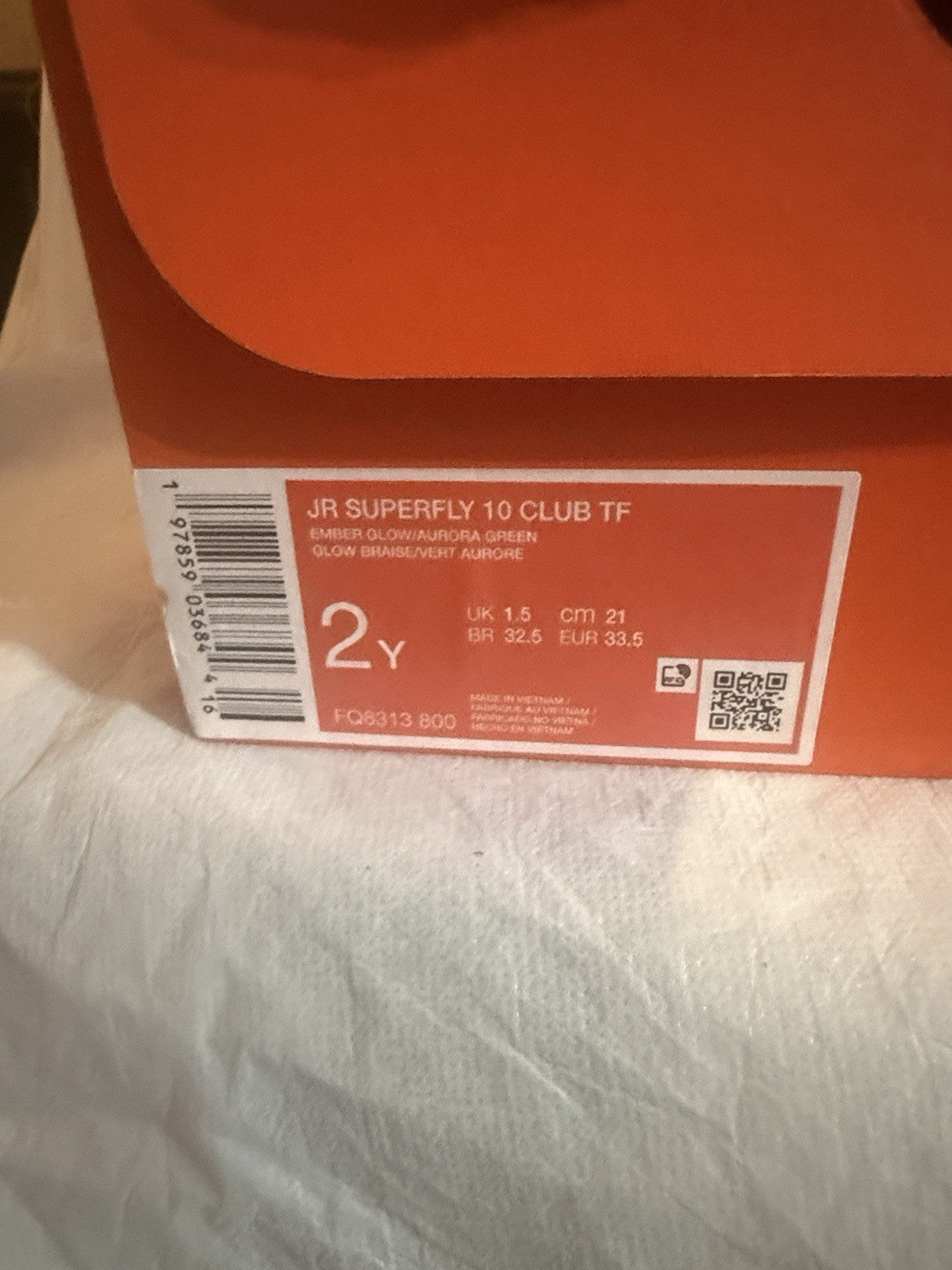 Nike Jr. Superfly 10 CLUB YOUTH TURF Soccer Cleats FQ8313-800