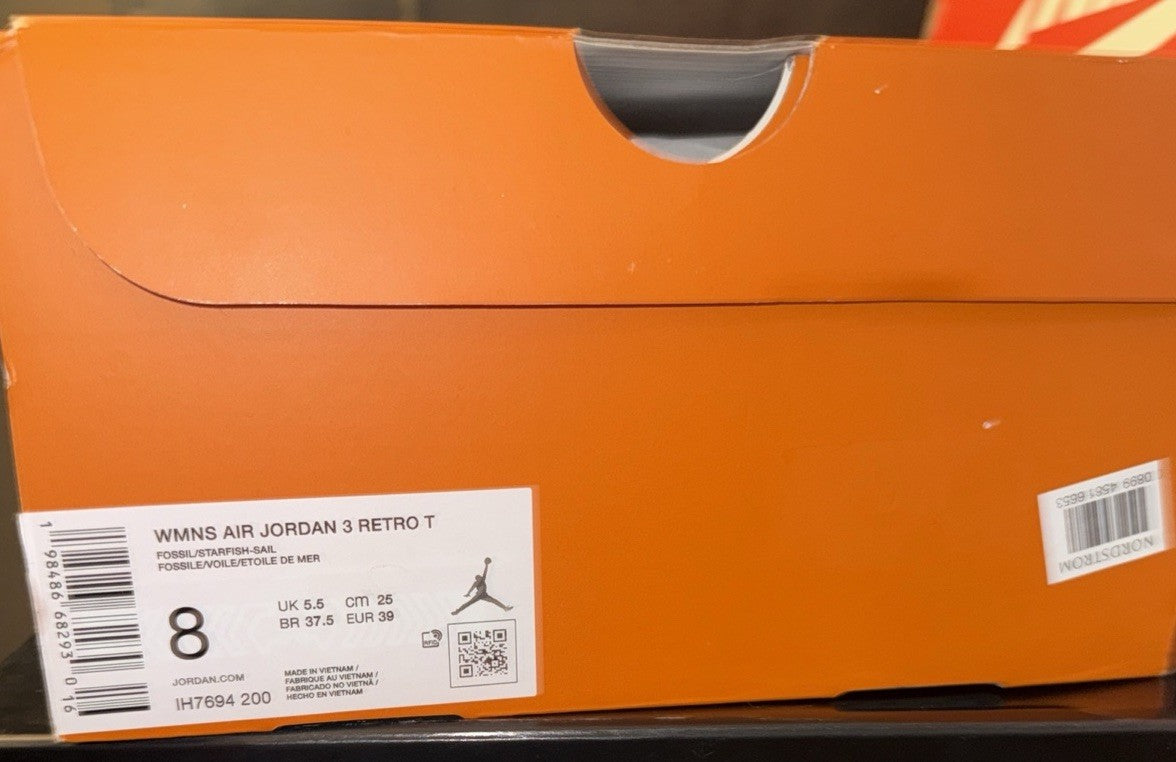 Size 8 - Air Jordan 3 Retro TEX Starfish W