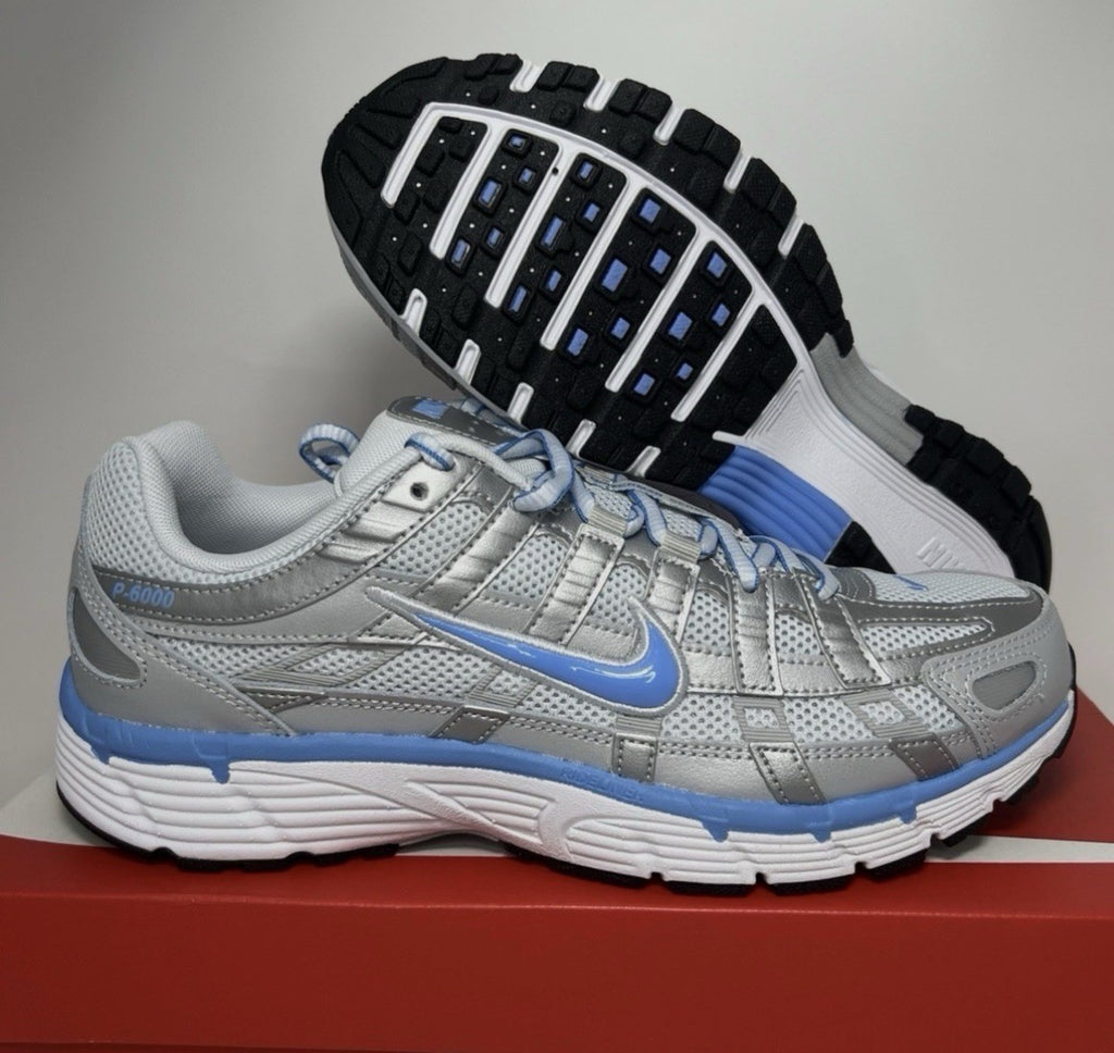 Nike P-6000 Platinum Silver University Blue Sneakers/Shoes CD6404025 Men's Sizes