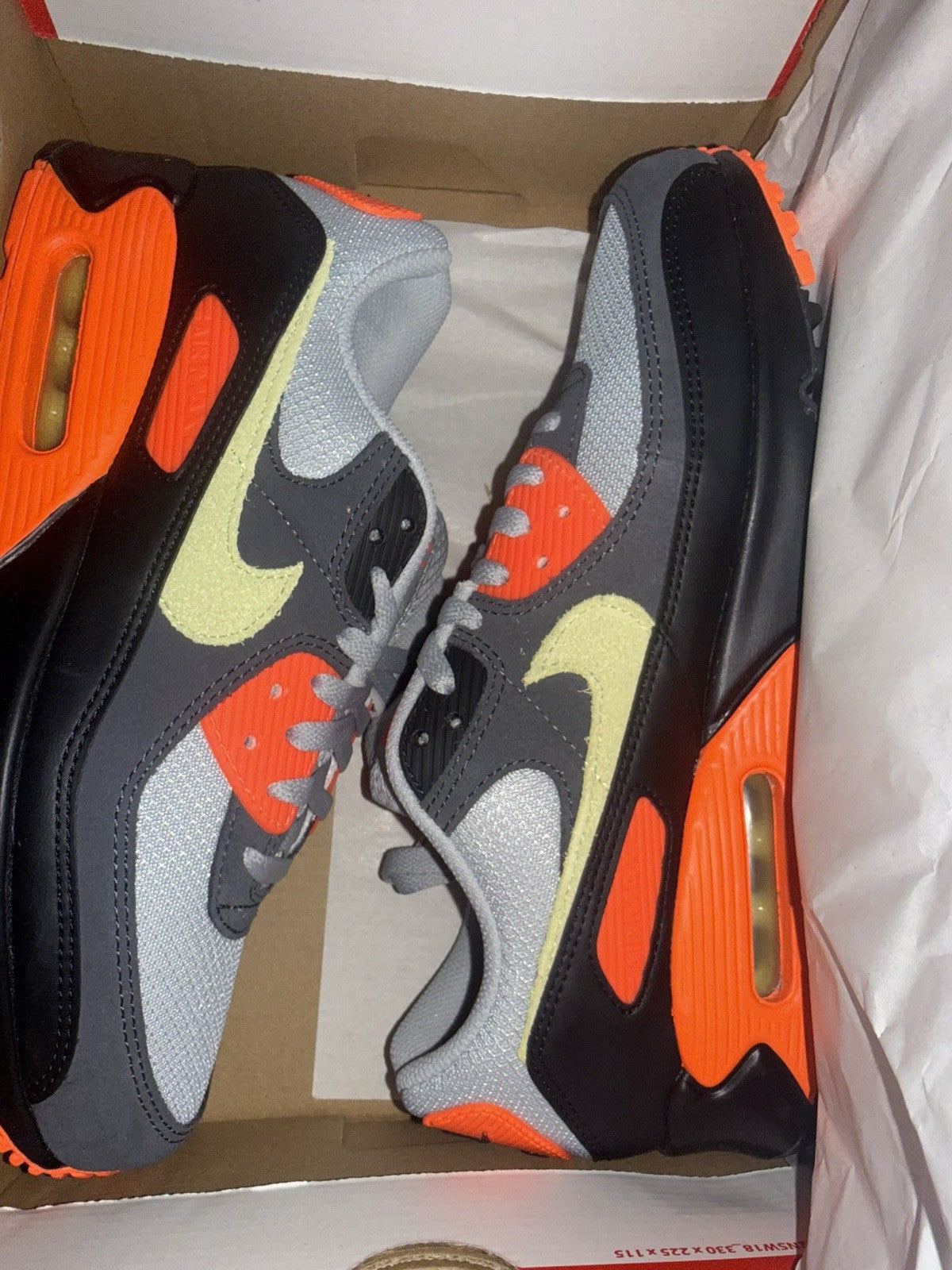 NIB Nike Air Max 90 Hyper Crimson Dark Smoke Grey DM0029-108 Men's Size 8.5-12