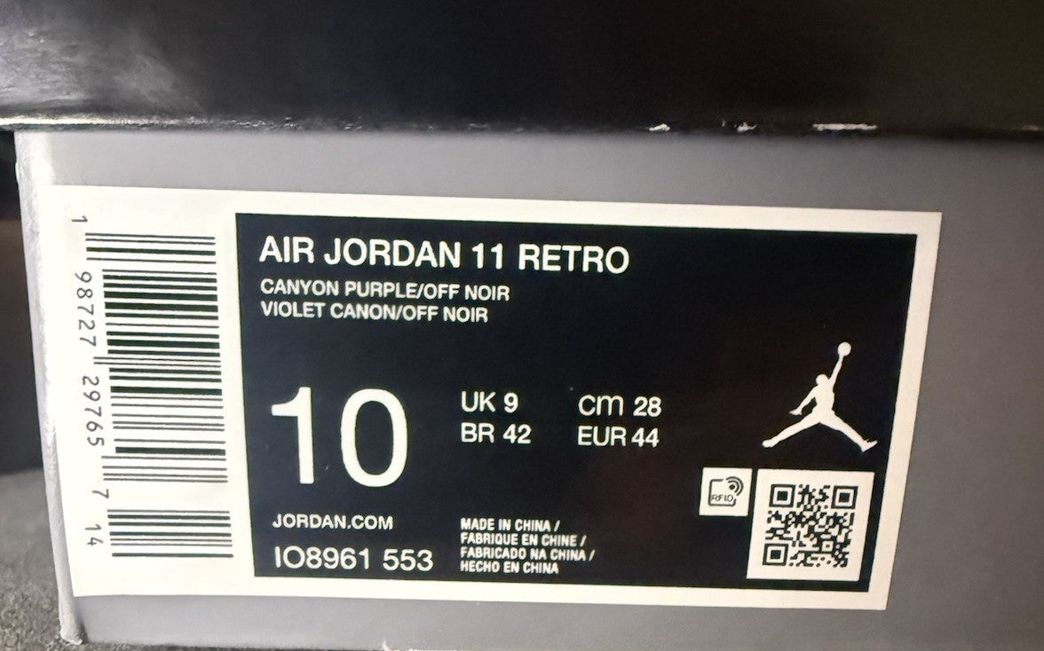 Size 10 Air Jordan 11 "Mojave" 2025 Rerun